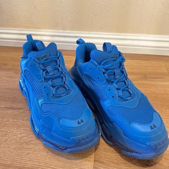 BALENCIAGA triple S indigo blue sneaker double foam and mesh - Picture 6 of 8